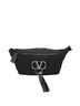 Valentino Black Valentino V Logo Body Bag/Belt Bag in Black Canvas and Leather for Women. One size - photo 1