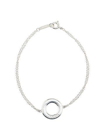 Tiffany Tiffany & Co. Circle Bracelet, Double Chain, SV925 Silver, Women's (view 2)