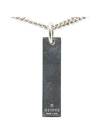Gucci Gucci Plate Double Ball Chain Necklace SV925 Silver Women's GUCCI (view 2)