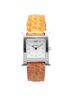 Hermès 100% Stainless Steel Orange White Hermes H Watch 11P Diamond Wristwatch HH1.210 Quartz Silver Dial Stainless Steel Leather Women's HERMES One size - photo 2