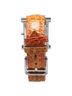Hermès 100% Stainless Steel Orange White Hermes H Watch 11P Diamond Wristwatch HH1.210 Quartz Silver Dial Stainless Steel Leather Women's HERMES One size - photo 4