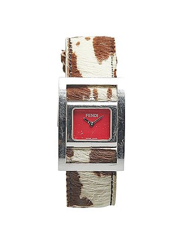 Fendi Fendi Registered Model Gyro Watch, Quartz Movement, Red Dial, Stainless Steel, and Porcelain Leather, Women's (view 2)