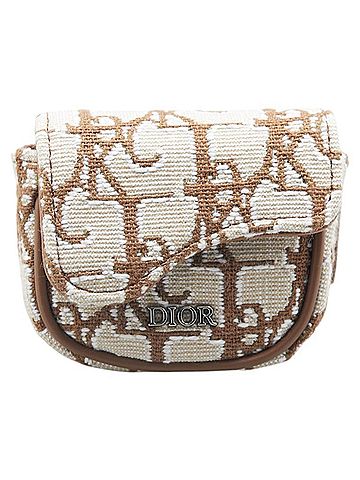 Christian Dior Christian Dior Dior x Cactus Jack AirPods Case, Beige/Brown Canvas, Women's, (view 1)