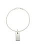 Gucci 100% Sterling Silver Silver Toned Gucci ball chain plate bracelet in SV925 silver for women. One size - photo 1