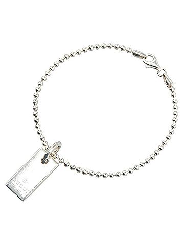 Gucci Gucci ball chain plate bracelet in SV925 silver for women. (view 2)