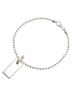 Gucci 100% Sterling Silver Silver Toned Gucci ball chain plate bracelet in SV925 silver for women. One size - photo 2