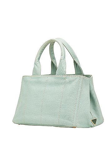 Prada Prada Canapa Handbag Tote Bag Mint Green Canvas Women's PRADA (view 2)