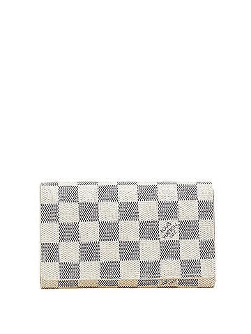Louis Vuitton Louis Vuitton Damier Azur Portefeuille Tresor L-shaped Bi-fold Wallet N61744 White PVC Leather Women's LOUIS VUITTON (view 1)