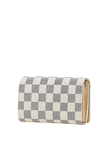Louis Vuitton Louis Vuitton Damier Azur Portefeuille Tresor L-shaped Bi-fold Wallet N61744 White PVC Leather Women's LOUIS VUITTON (view 2)