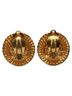 Chanel 100% Other Blue Chanel Round Stone Earrings Gold Navy Plated Women's CHANEL One size - photo 3