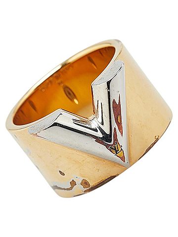 Louis Vuitton Louis Vuitton Essential V Ring #M M61085 Gold Silver Plated Metal Women's LOUIS VUITTON (view 1)