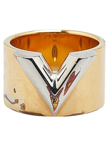 Louis Vuitton Louis Vuitton Essential V Ring #M M61085 Gold Silver Plated Metal Women's LOUIS VUITTON (view 2)