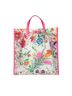 Gucci 100% Leather Multi Color Pink Gucci Flora Textured Handbag Tote Bag 548713 Clear Pink Multicolor Vinyl Leather Women's GUCCI One size - photo 1