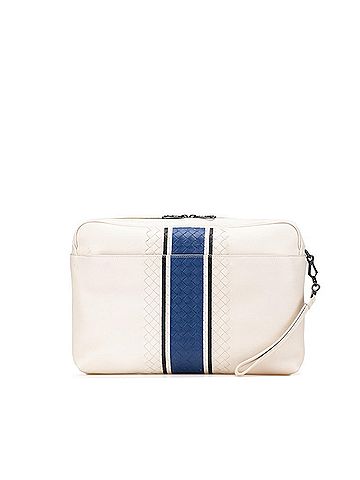 Bottega Veneta Bottega Veneta Intrecciato Clutch Bag White Leather Women's BOTTEGAVENETA (view 1)