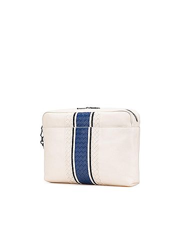 Bottega Veneta Bottega Veneta Intrecciato Clutch Bag White Leather Women's BOTTEGAVENETA (view 2)