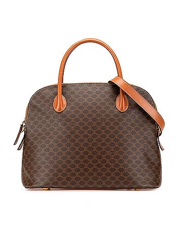 Céline Celine Macadam Handbag Shoulder Bag Brown PVC Leather Women's CELINE (view 1)