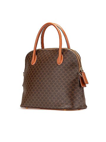 Céline Celine Macadam Handbag Shoulder Bag Brown PVC Leather Women's CELINE (view 2)