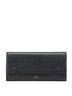 Céline 100% Leather Black Celine Large Flap Multi-Cushion Long Wallet in Black Leather for Women One size - photo 1