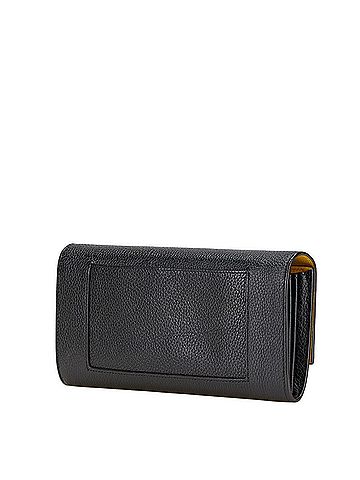 Céline Celine Large Flap Multi-Cushion Long Wallet in Black Leather for Women (view 2)