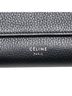 Céline 100% Leather Black Celine Large Flap Multi-Cushion Long Wallet in Black Leather for Women One size - photo 11