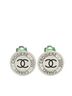 Chanel 100% Metal Silver Toned CHANEL COCO MARK 2000 CROISIERE EARRINGS SILVER METAL WOMEN'S One size - photo 1