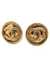 Chanel 100% Metal Gold Toned Chanel Coco Mark Round Earrings Gold Plated Women's CHANEL One size - photo 1