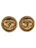 Chanel 100% Metal Gold Toned Chanel Coco Mark Round Earrings Gold Plated Women's CHANEL One size - photo 2