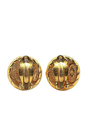 Chanel Chanel Coco Mark Earrings Gold Plated Women's CHANEL (view 2)