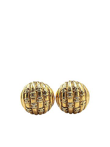Chanel Chanel Coco Mark Earrings Gold Plated Women's CHANEL (view 1)