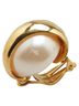 Chanel 100% Metal Gold Toned Chanel Coco Mark Earrings Gold Plated Fake Pearl Women's CHANEL One size - photo 4