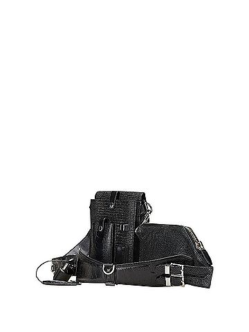 Alexander Wang Alexander Wang Embossed Body Bag/Crossbody Bag in Black Leather for Women (view 2)