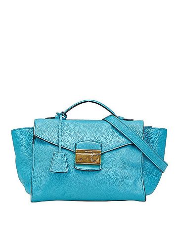 Prada Prada handbag shoulder bag blue leather women's PRADA (view 1)