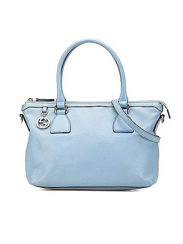 Gucci Gucci Interlocking G Handbag Shoulder Bag 449659 Light Blue Leather Women's GUCCI (view 1)