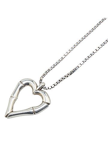 Gucci Gucci Bamboo Heart Motif Necklace in SV925 Silver for Women (view 1)