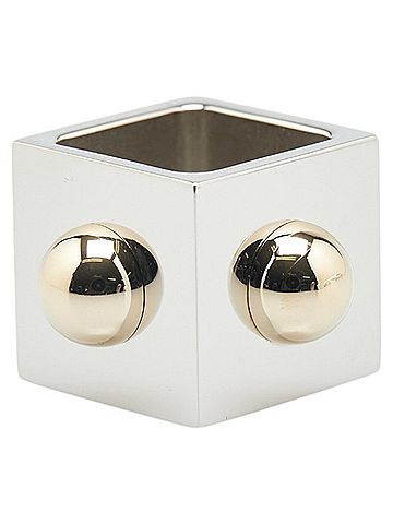 Hermès Hermes Cube Collier de Chien Scarf Ring Silver Gold Metal Plated Women's HERMES (view 1)