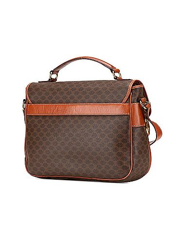 Céline Celine Macadam Handbag Shoulder Bag Brown PVC Leather Women's CELINE (view 2)