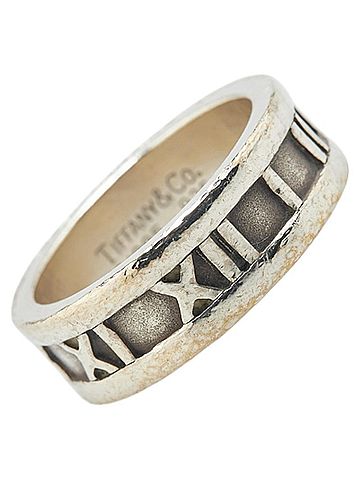 Tiffany Tiffany & Co. Atlas Ring, 925 Sterling Silver, Women's (view 1)