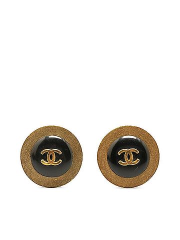 Chanel Chanel Coco Mark Earrings Gold Plated Women's CHANEL (view 1)