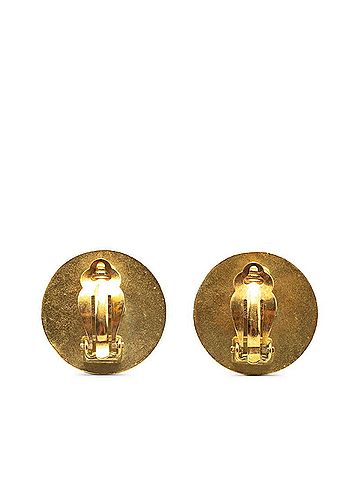Chanel Chanel Coco Mark Earrings Gold Plated Women's CHANEL (view 2)