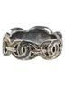 Chanel 100% Metal Silver Toned Chanel Coco Mark Ring, Silver Metal, Women's, CHANEL One size - photo 3