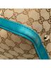 Gucci Tan Blue Gucci GG Canvas Handbag Shoulder Bag 247205 Beige Blue Leather Women's GUCCI One size - photo 4