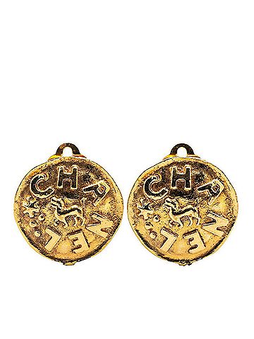 Chanel Chanel Horse Earrings Gold Plated Women's CHANEL (view 1)