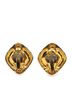 Chanel 100% Metal Gold Toned Chanel Diamond Stone Earrings Gold Plated Women's CHANEL One size - photo 2
