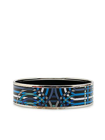 Hermès Hermes enamel GM cloisonné bracelet silver blue metal women's HERMES (view 1)