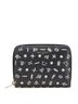 Saint Laurent 100% Leather White Black Saint Laurent Zodiac Print Round Bi-fold Wallet 562796 Black White Leather Women's SAINT LAURENT One size - photo 1