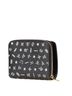 Saint Laurent 100% Leather White Black Saint Laurent Zodiac Print Round Bi-fold Wallet 562796 Black White Leather Women's SAINT LAURENT One size - photo 2