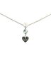 Gucci 100% Metal Silver Toned Gucci Heart Stud Rhinestone Necklace in Silver Metal for Women One size - photo 1