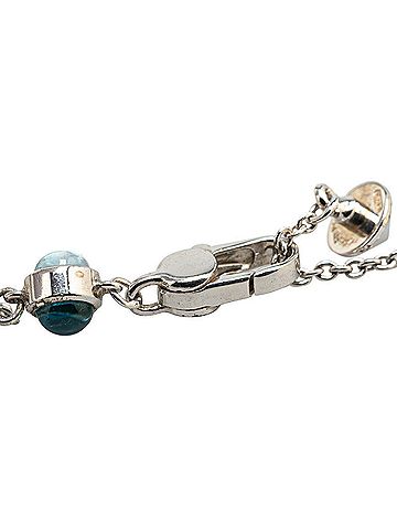 Gucci Gucci Heart Stud Rhinestone Necklace in Silver Metal for Women (view 2)