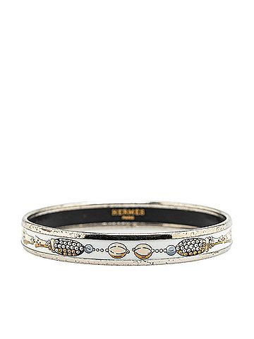 Hermès Hermes enamel bangle silver white multicolor metal women's HERMES (view 1)