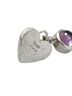 Gucci 100% Sterling Silver Purple Gucci Heart Motif Earrings in Silver and Purple with Amethyst, SV925, for Women. One size - photo 5
